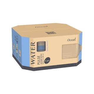 OCEAN แก้วน้ำ PULSE DOUBLE ROCK 355 ML. (Pack of 4)