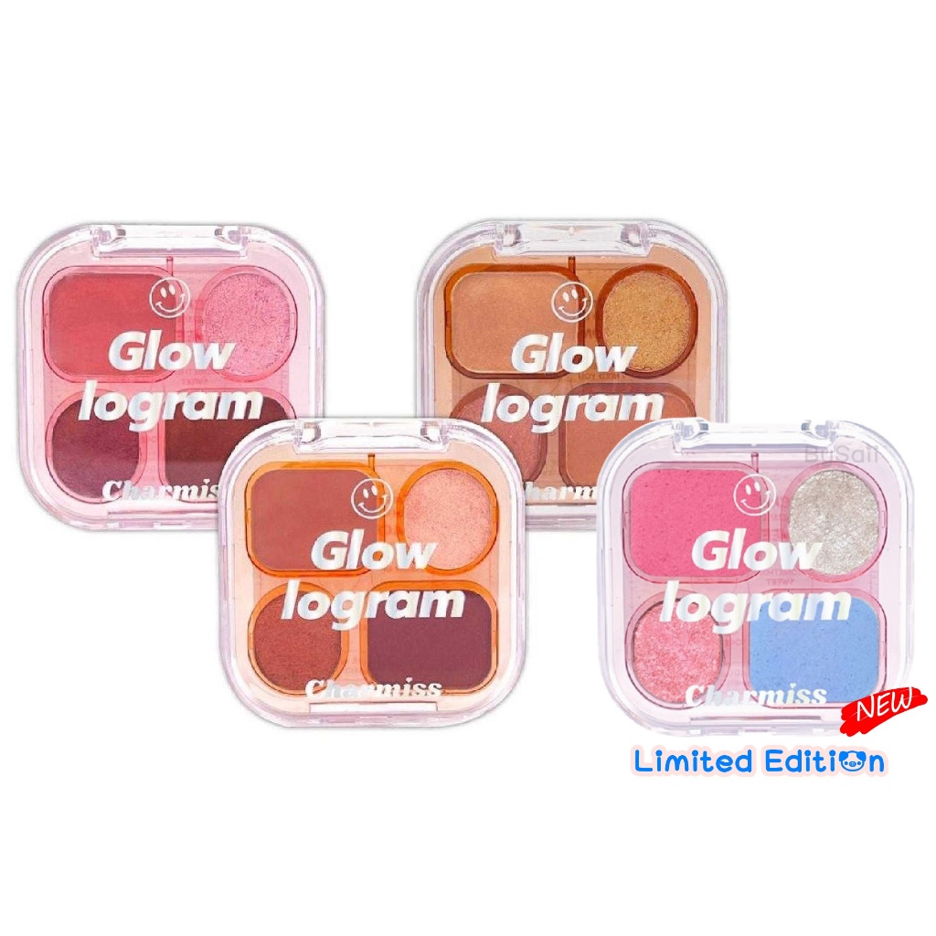 อายแชโดว์เนื้อโมจิ ตาโกลว์ ชาร์มิส Charmiss Glowlogram Eyeshadow Palette