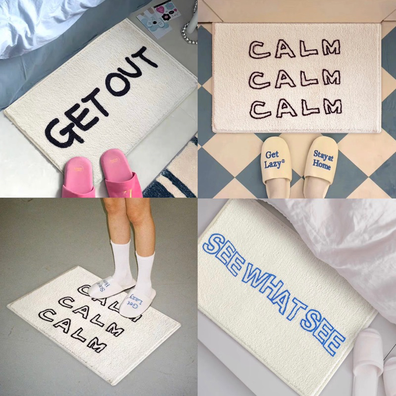 พร้อมส่ง พรม carpet พรมน่ารัก ฟิลลิ่งอบอุ่น สไตล์โฮมมี่ พรมต้อนรับเข้าบ้าน พรมเช็ดเท้า พรมห้องน้ำ 44099 44100 44101