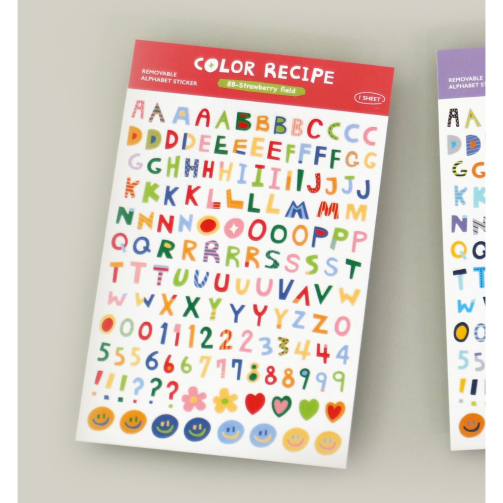Color Recipe Alphabet Sticker สติ๊กเกอร์