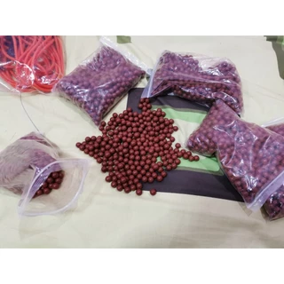 ลูกดินเผา 9 มม. เคลือบมัน ไม่เลอะมือ รหัส 502 ถุงละ 500 กรัม สีน้ำตาล