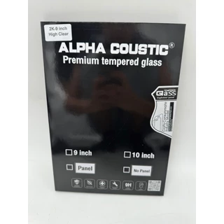 ฟิล์ม กระจกกันรอย ยี่ห้อ ALPHA COUSTIC สำหรับจอธรรมดา1K และ 2K มีขนาด9นิ้ว/10นิ้ว พร้อมอุปกรณ์ทำความสะอาดก่อนติดตั้ง