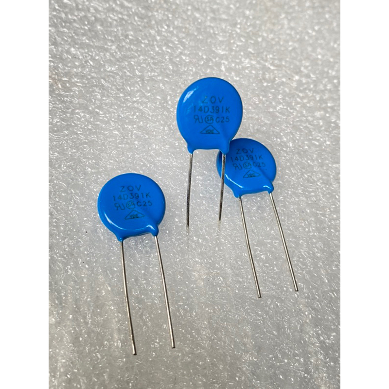 14D391K วาริสเตอร์ ZOVแท้  ป้องกันไฟเกิน250VAC(แพ็ค10ตัว)VARISTOR 14D 391K 250VAC วาริสเตอร์ อุปกรณ์
