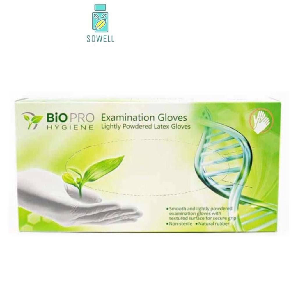 BioPro Hygiene ถุงมือมีแป้ง (ยกกล่อง บรรจุ 100 ชิ้น)