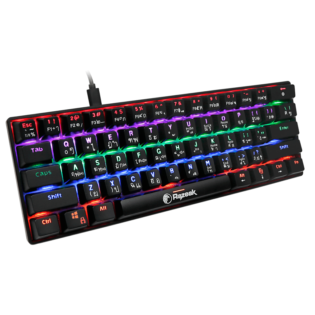 คีย์บอร์ด Razeak RK-X41 Mechanical Keyboard 60%