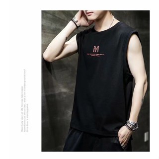 Se7en shop เสื้อยืดเทรนด์แฟชั่นแขนกุดเสื้อกั๊กผู้ชายฤดูร้อน