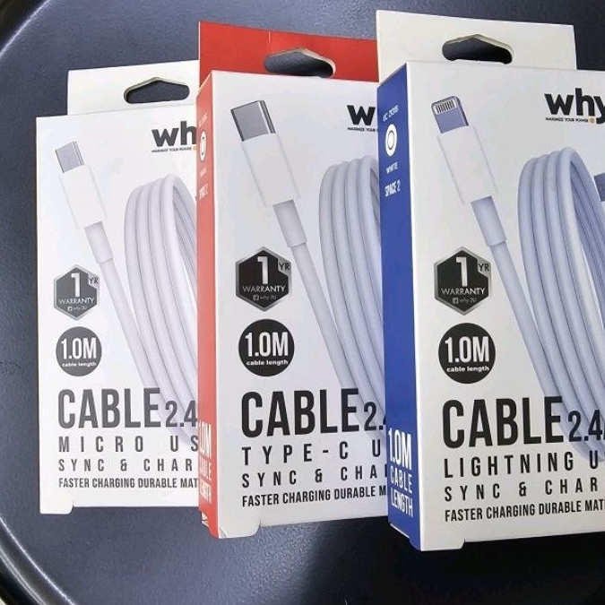 สายชาร์จ Why Cable 2.4A