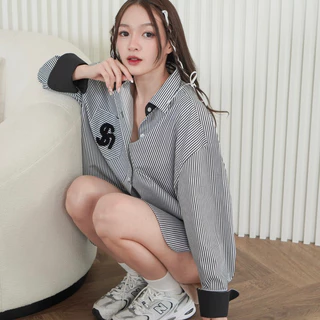 🔥พร้อมส่ง 7สี New ally fufu #oversize #oversize #sherleen #เชิ้ตตัวใหญ่ #เชิ้ตเกาหลี