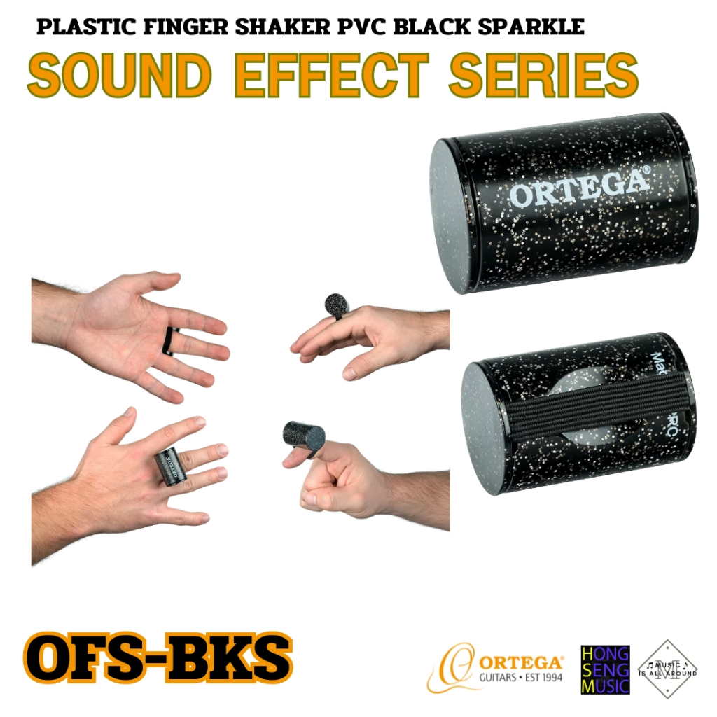 FINGER SHAKER Ortega รุ่น OFS-BKS Black/Silver Sparkle
