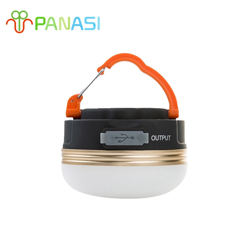 Panasi โคมไฟเต็นท์ LED หลอดไฟLEDไร้สาย โคมไฟพกพา ไฟแคมป์ปิ้ง ไฟซาลาเปา แบบชาร์จ 1800 mAh สีวอร์มไวท์ สามารถปรับได้3 โหมด