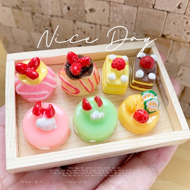 IYOU’DIY [แยกขาย] โมเดลเค้ก ของเล่น ของจิ๋ว ของสะสมบ้านตุ๊กตา miniature