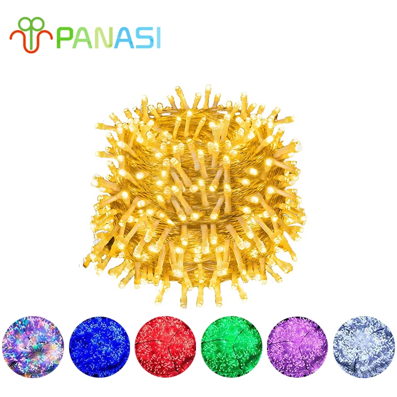 Panasi ไฟLED ไฟกระพริบ 100ดวง มี8สี ไฟตกแต่งห้อง ไฟประดับห้อง ไฟแต่งห้อง ไฟเส้น ไฟแต่งสวน ไฟตกแต่งห้องนอน