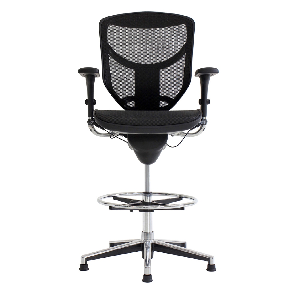 DF Prochair | เก้าอี้บาร์ เก้าอี้เคาน์เตอร์บาร์ ปรับระดับได้ รุ่น EJ-LF สีดำ