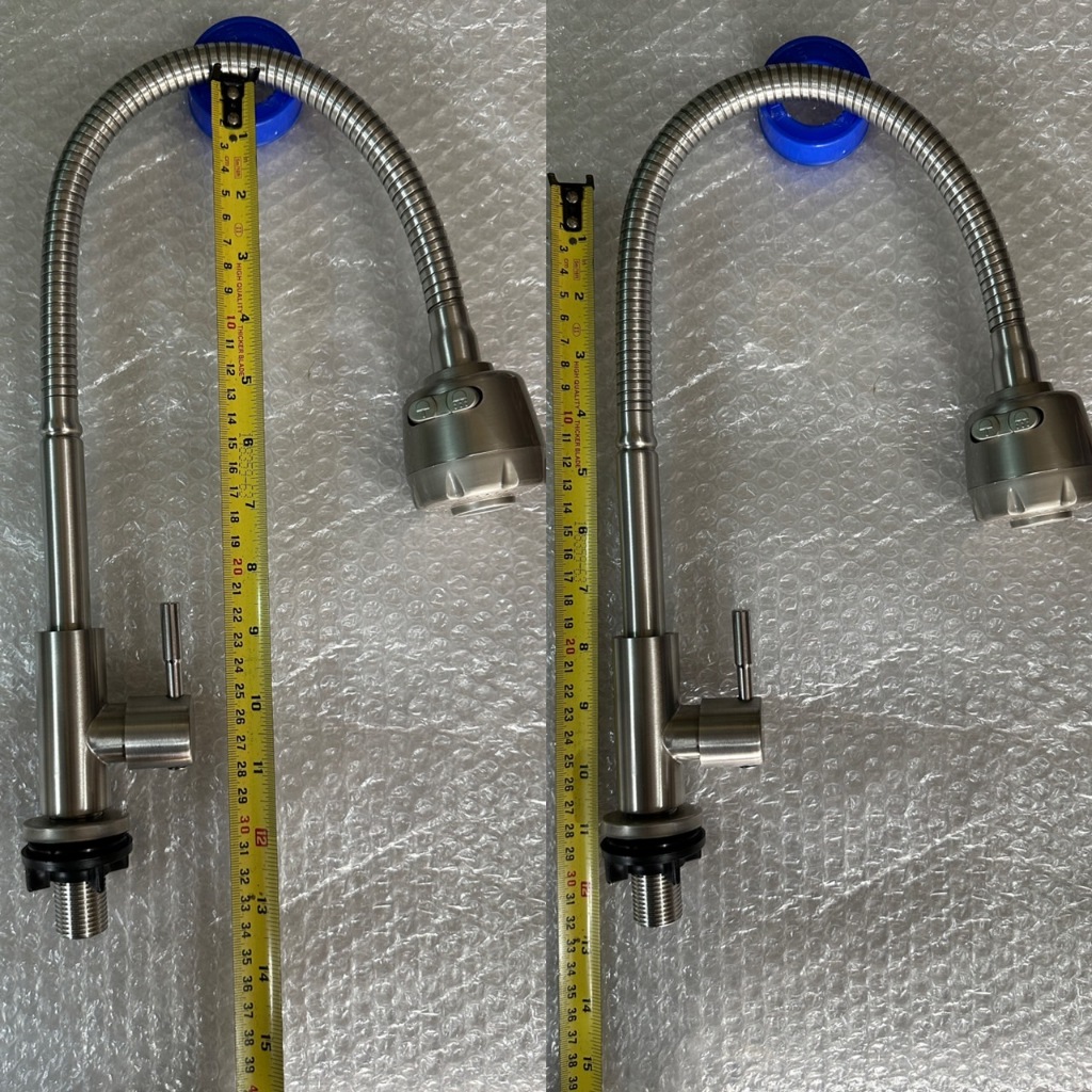 <มี มอก.✔️💯>ก๊อกน้ำ ก๊อกอ่างล้างจาน ก๊อกสแตนเลส304แท้💯 แบบยืน งวงดัดงอได้ปรับ2ระบบ ตัวใหญ่กว่า ไม่ขึ้นสนิม100% - รูปที่ 2