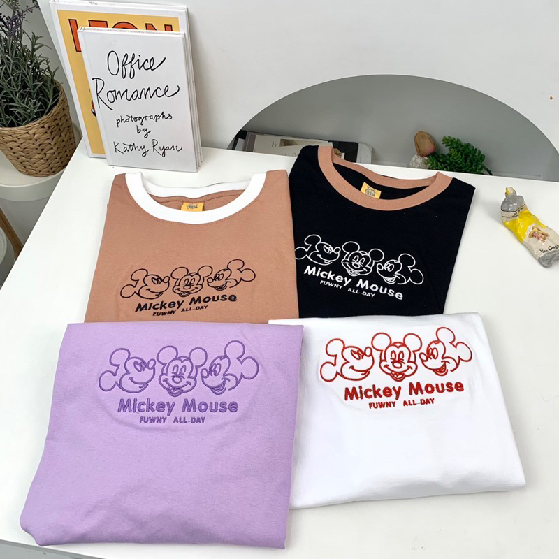 Sugarbeetshop | F121 Mickey funny day เสื้อโอเวอร์ไซต์ผ้า cotton