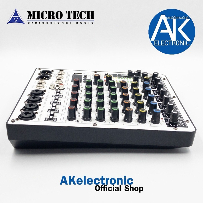 MICROTECH MT-6S mixer 6-Channel มิกเซอร์ 6 ช่อง รุ่นใหม่ รองรับบลูทูธ พร้อมจอแสดงผล ไมโครเทค MT-6S