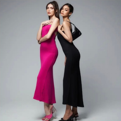 Atipashop - EMINENT DRESS เดรสยาว เว้าหลัง ทรงสายเดี่ยว สายฝอ