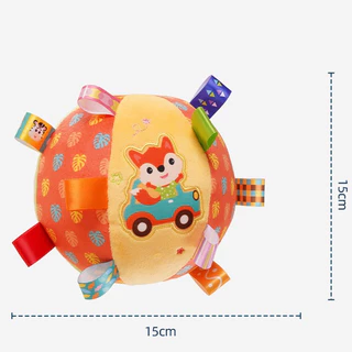 ลูกบอลผ้า (Toy41) บอลชวนคลาน มีเสียงกรุ้งกริ้ง สีสันสดใส