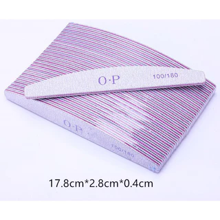 ตะไบหยาบ ทรงเพชร-ทรงหวี ยี่ห้อ O•P•I 100/180 (แพค 10 ชิ้น)