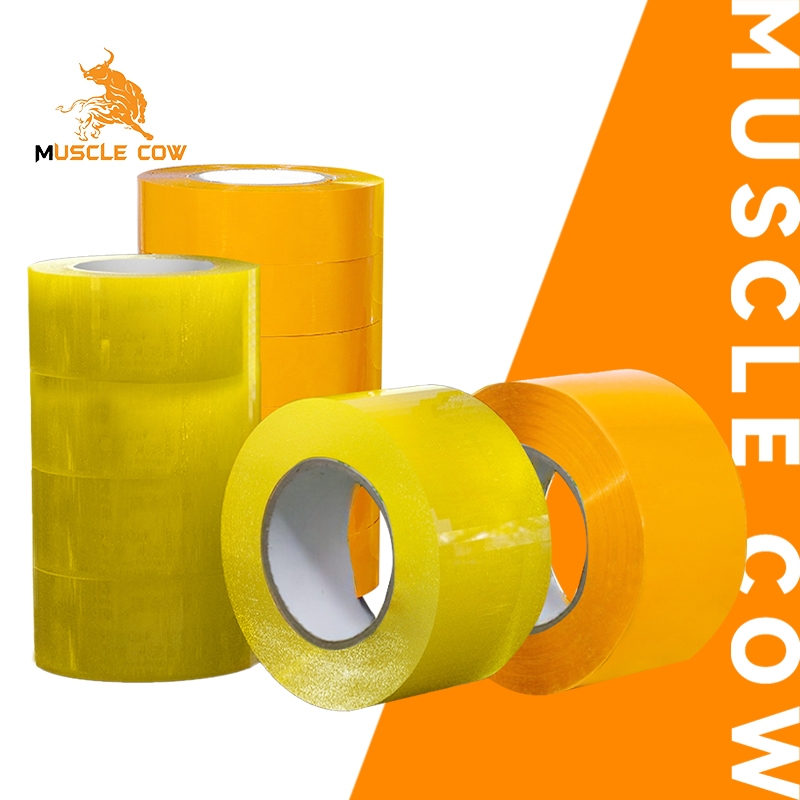 MUSCLE COW เทปกาว เทปใส เทปน้ำตาล แพ็ค 5 กว้าง 45มม ยาว 100 หลาเต็ม ม้วนเดียวสุดคุ้ม