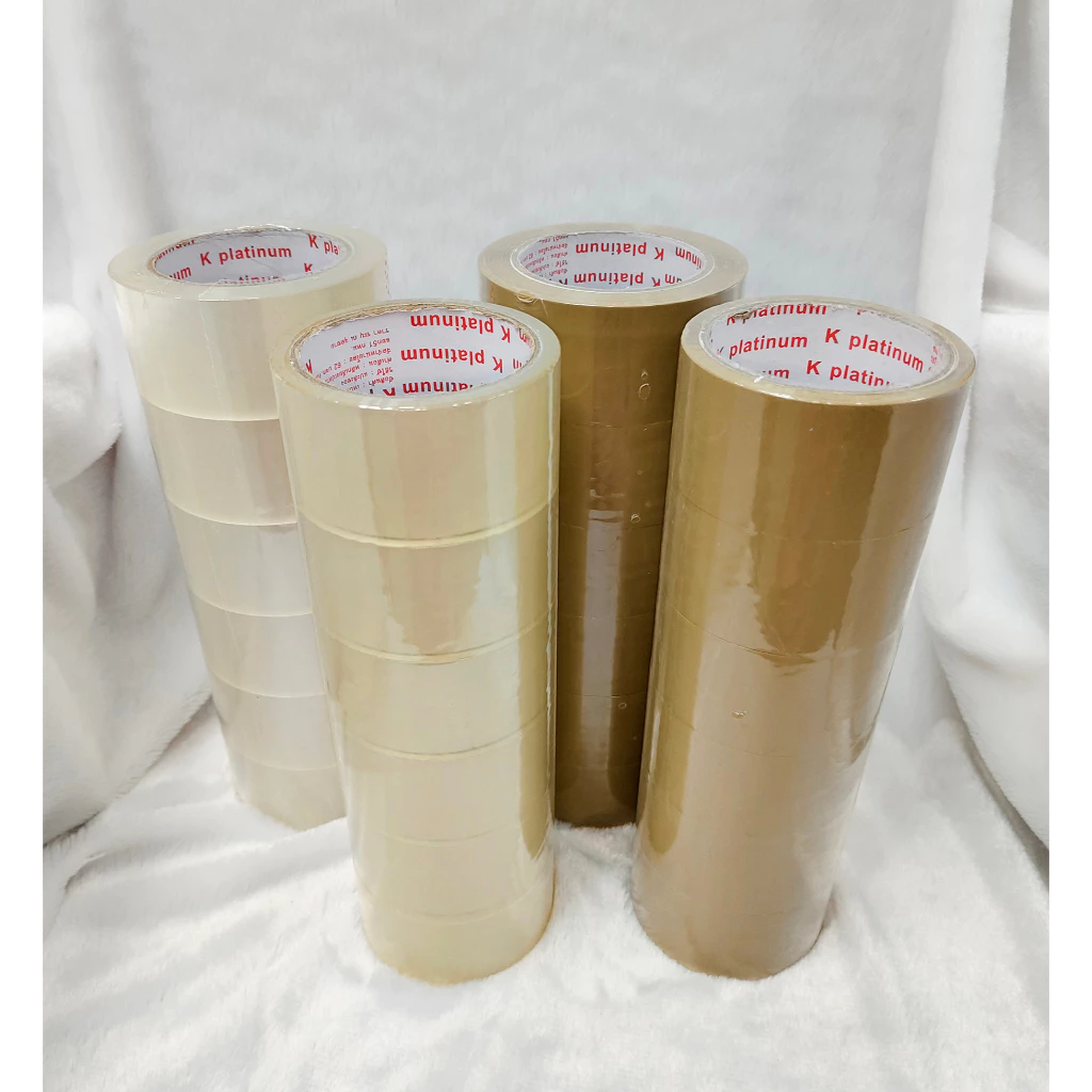 🔥พร้อมส่ง🔥TAPE OPP 40mic เทปใส เทปขุ่น OPP เทปปิดกล่อง 2นิ้ว 100 หลา,45หลา (1แถวมี6ม้วน) คละแบบ