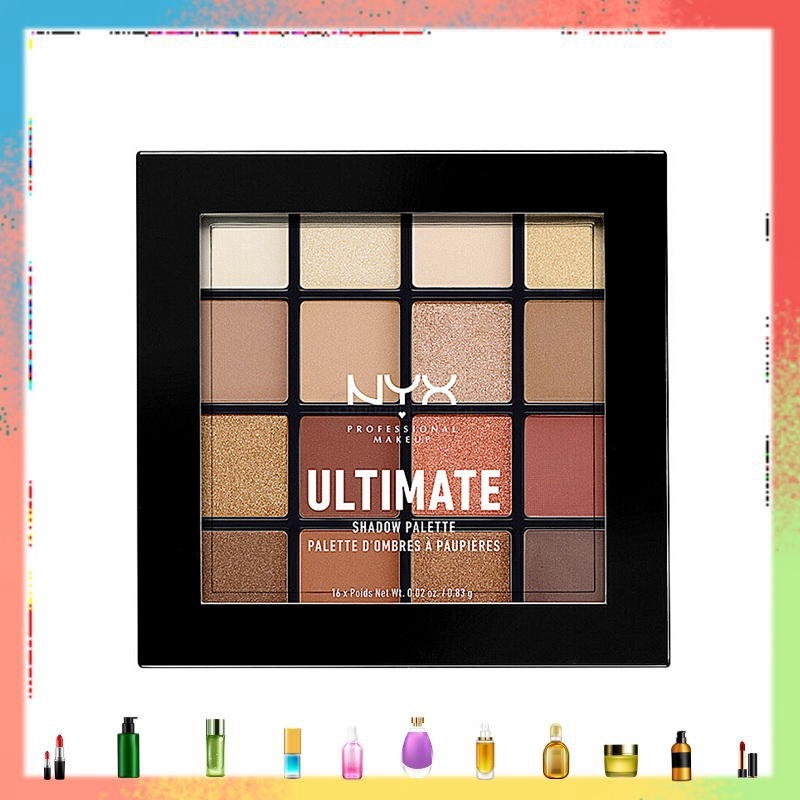 NYX 16 Color Eyeshadow เครื่องสำอาง พาเลตต์อายแชโดว์ 16 สี