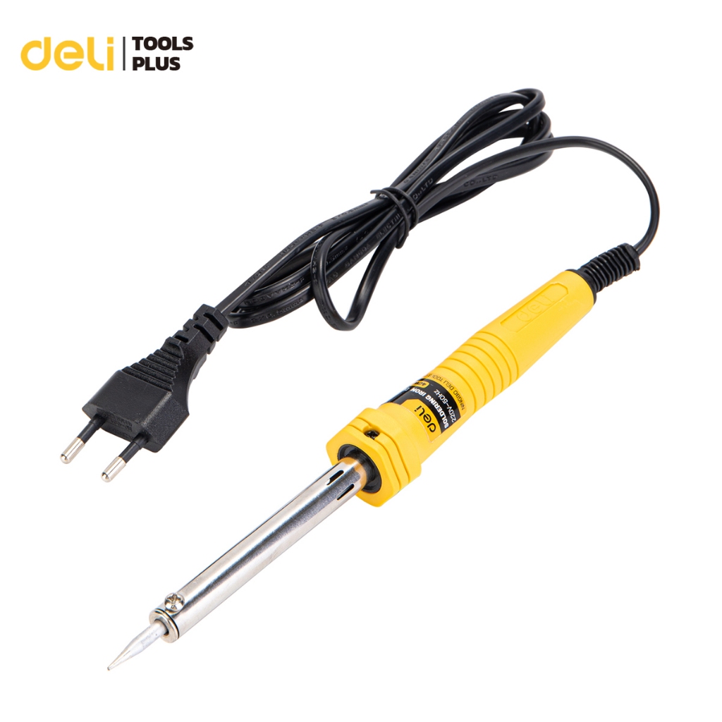 Deli หัวแร้งไฟฟ้า หัวแร้งบัดกรี ปลายตรง 30 60W ใช้สำหรับทำละลาย เชื่อมชิ้นงาน แบบด้ามปากกา Soldering Iron