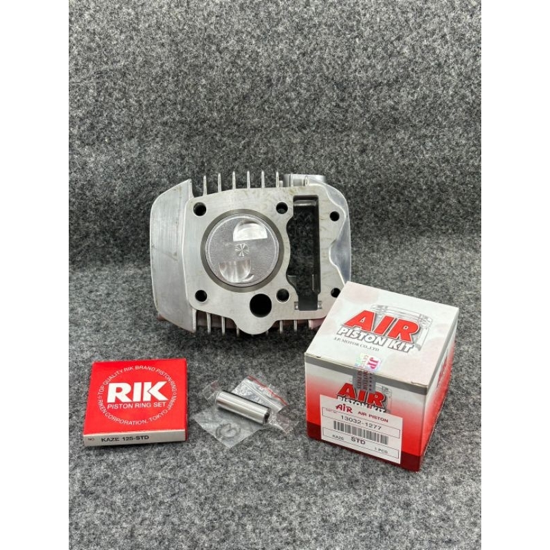 เสื้อสูบ125ลูก56มิล2วาล์วลูกคาเซ่พร้อมหลบวาล์วปลอกสูบใส่แคร้งเดิมได้เลยไม่ต้องขยายแคร้ง