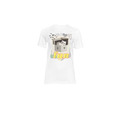 White Cat in White Box shirt