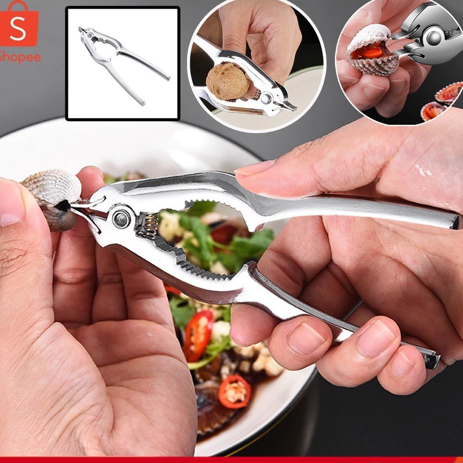 ส่งทุกวัน จ-ส 😊ที่แกะหอย และ แกะปู หนีบก้ามปู ของใช้ห้องครัว วัสดุสแตนเลส Stainless steel scallop 211148 olbighome