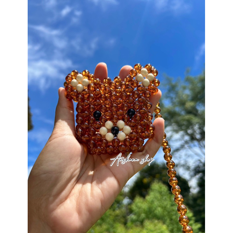 พร้อมส่ง กระเป๋าลูกปัดน้องหมีน้องหมา