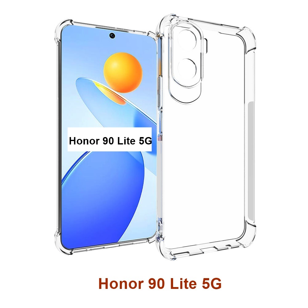 เคสมือถือสำหรับ Honor 90 Lite 5G ใสเสริมขอบและมุมกันกระแทก