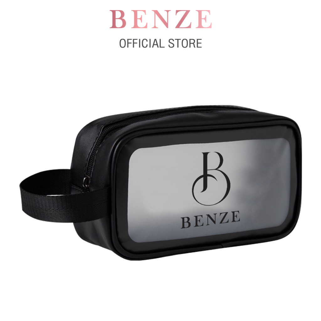 กระเป๋าเครื่องสำอาง สำหรับพกพา สีดำ Benze Cosmetics bag