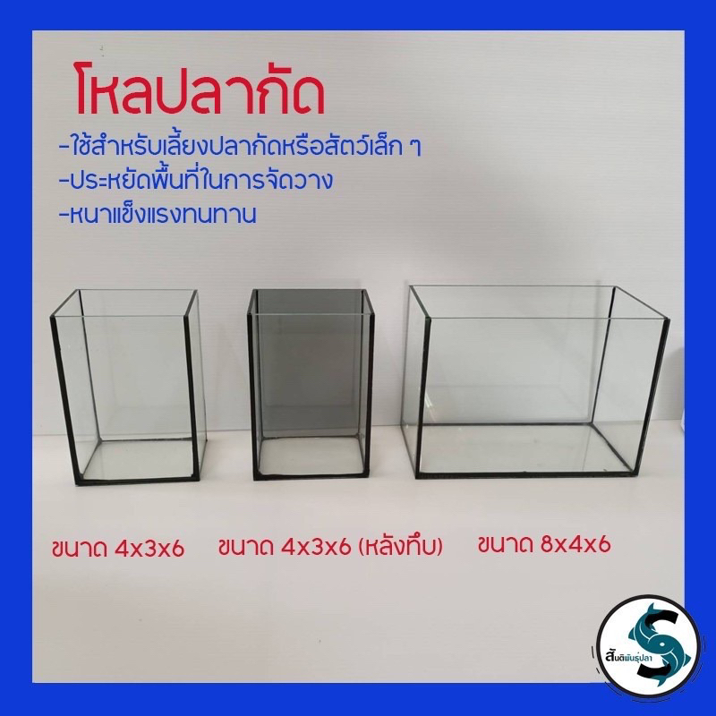 ✅โหลปลากัด เกรดA ✅หนา3มิลมีขนาด 4x3x6นิ้ว/4x3x6นิ้ว(หลังทึบ)/8x4x6นิ้ว ตู้ปลาขนาดเล็ก โหลใส่ปลากัด