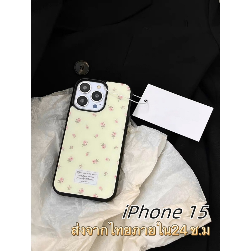 ส่งจากไทยใน24ชม. เคสไอโฟน 15 14 13 12 11 Pro Max เคส for iPhone 11 ดอกไม้ เรียบง่าย พกง่ายๆ การป้องกันการตก Case