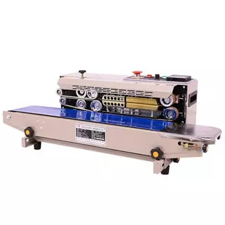 เครื่องซีลสายพาน FR900มีพิมพ์วันที่ EXP,MFG,LOT เครื่องซีลถุงเเละซองอัตโนมัติFR900 เครื่องซีลสายพาน