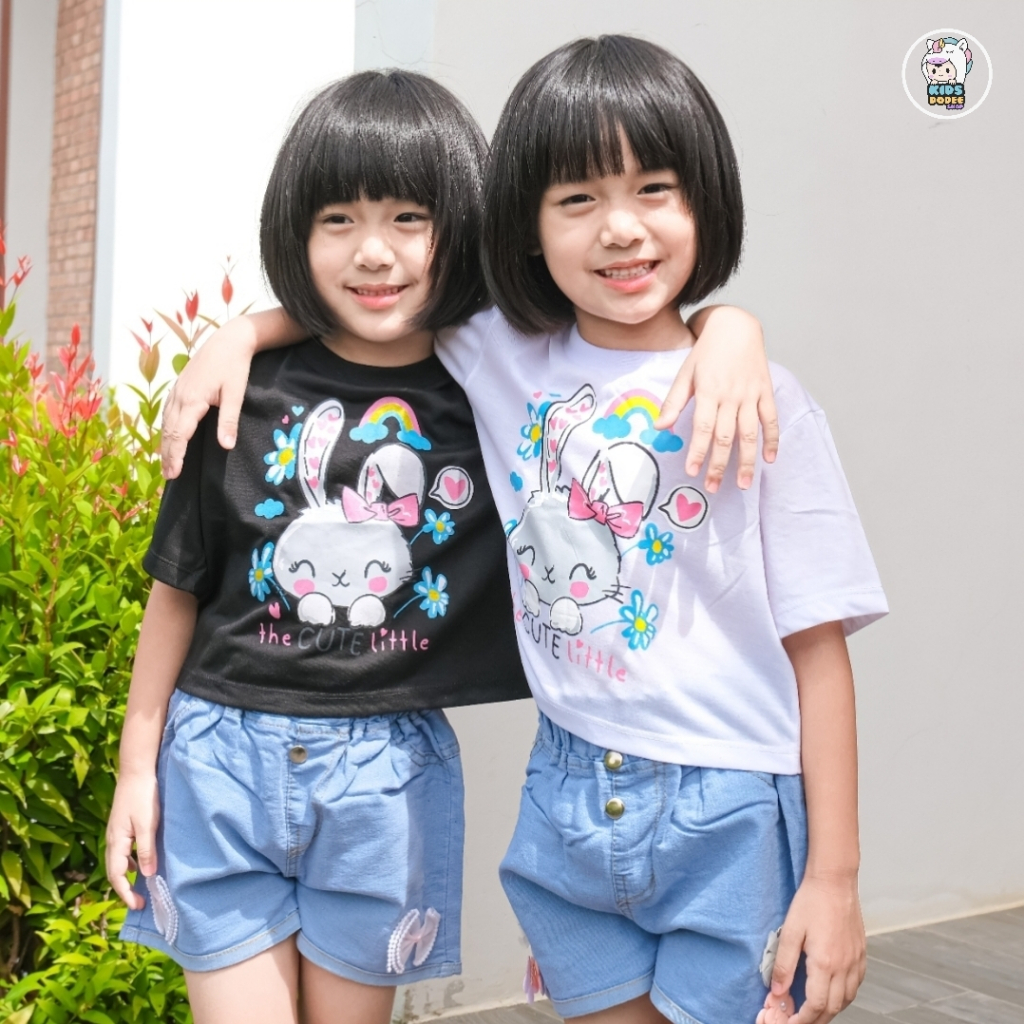 พร้อมส่ง เสื้อยืดครอป ลายBunny (มีไซส์สำหรับเด็ก 4 ปี - ผู้ใหญ่)