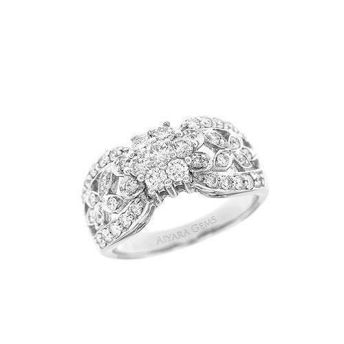 แหวนเพชรหญิง 0.80 กะรัต น้ำ 98 F-VVS2 (SR-00785)