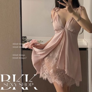 ชุดนอนสายเดี่ยว ชุดนอนซาติน  มีไซต์ M-5XL นน 40-100 KG  ดี 💥…