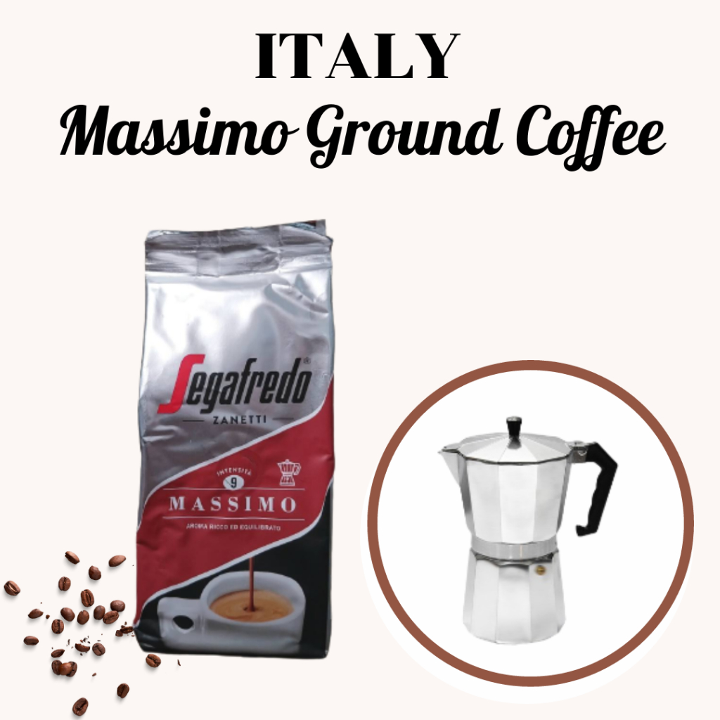 SEGAFREDO Zanetti กาแฟคั่วบดอิตาลี่ ระดับความเข้มข้น 9 กลิ่นหอมอโรมา สำหรับหม้อต้มกาแฟ แบบดริปหรือเครื่องทำกาแฟ