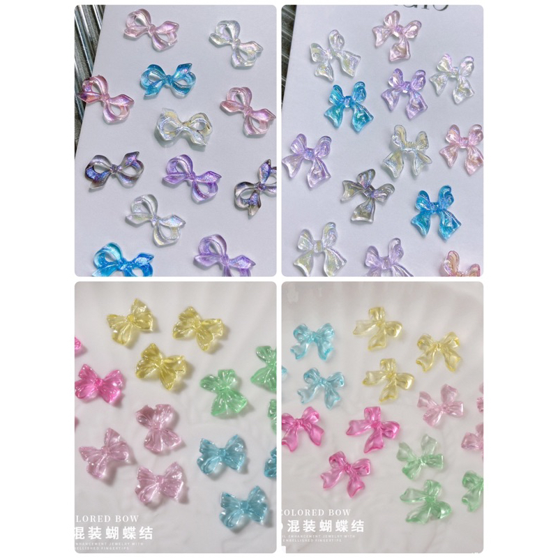 โบว์เรซิ่นรวมสีพร้อมส่งจากไทย
