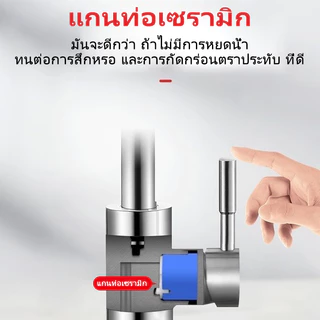 ก๊อกน้ําซิงโครไนซ์สแ ตนเลส 304 ปรับได้ หมุนได้ 360องศา หัวฝักบัวปรับได้พร้อมก๊อกน้ําแบบถอดเปลี่ยนได้ ประหยัดน้ำ
