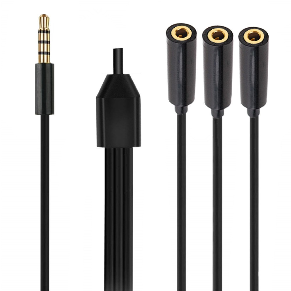 สายแยกหูฟัง 3ทาง 3.5mm (4-Pole) 3 Way Port Aux Multi Headphone Earphone Audio Splitter แต่ละช่อง รองรับ เสียงและไมค์ - รูปที่ 5