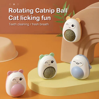 Petcho กัญชาแมว แคทนิปบอล ติดกำแพง ไม่กลิ้งหาย catnip ball หมุนได้ 360 องศา ลายการ์ตูนน่ารัก
