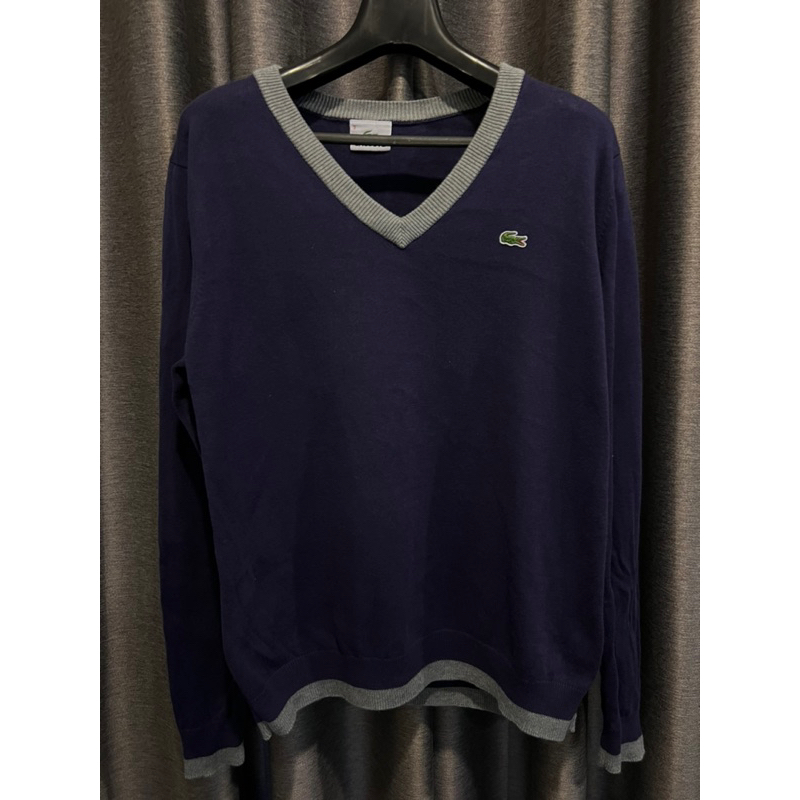 เสื้อไหมพรมแขนยาว lacoste ของแท้ รอบอกประมาณ 40-41 นิ้ว