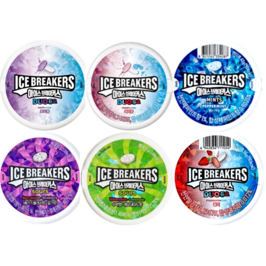 🔥 พร้อมส่งจากไทย 🔥 ICE BREAKERS ลูกอมเบกเกอร์ รสผลไม้ เปรี้ยว เย็น (ราคาต่อ 1 ตลับ)