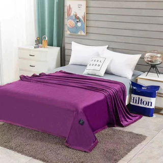 ผ้าห่มนาโนรุ่นหนานุ่มสีพื้น 6 ฟุต Hilton (1.2kg)