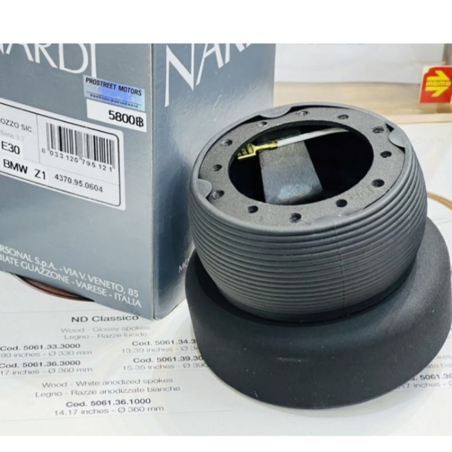 คอพวงมาลัย NARDI ITALY แท้ BMW E30 รุ่นไม่มีถุงลม NARDI PERSONAL STEERING WHEEL HUB ADAPTER KIT