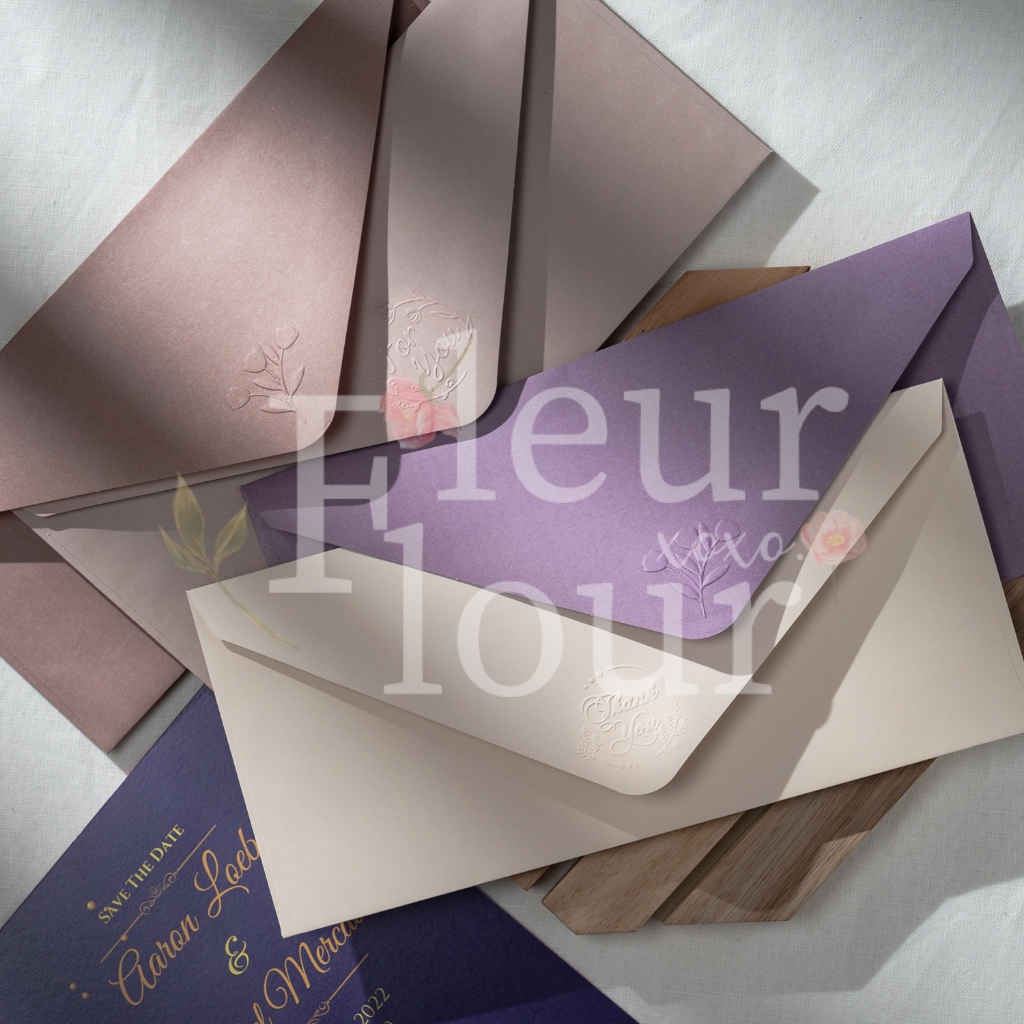 ซองปั๊มนูน-Thank You No.9  ซองใส่การ์ดงานแต่ง 4x9 นิ้ว / Thank You