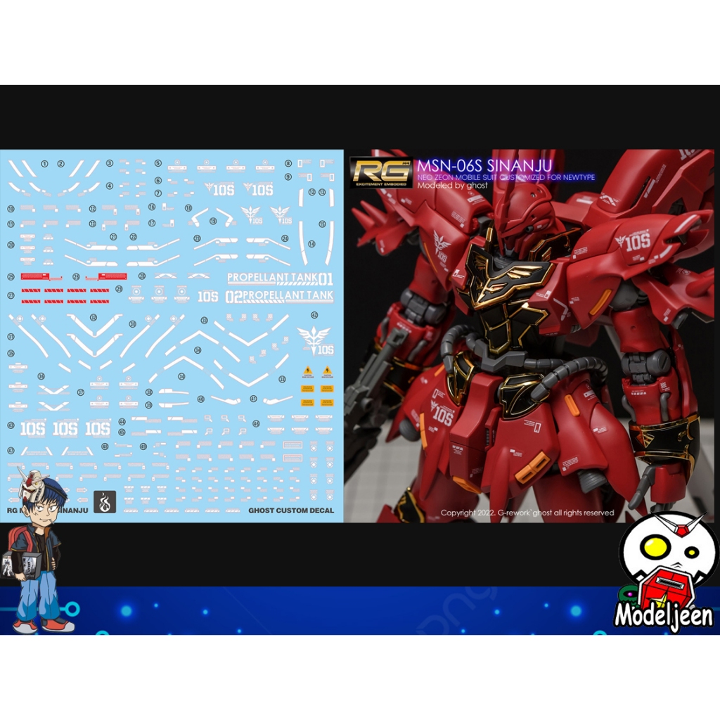(Ghost Decal) Water Decal 137 RG1/144 Sinanju